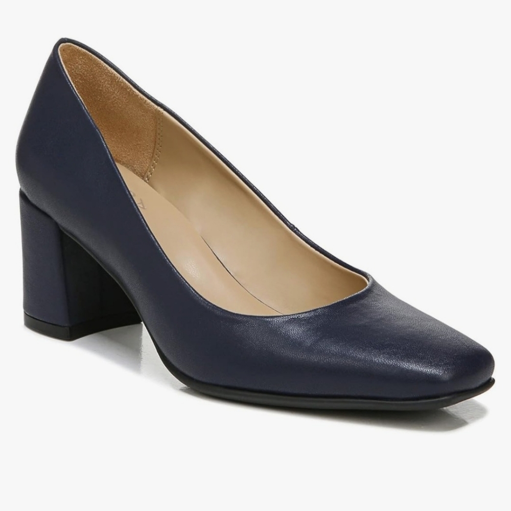 Naturalizer Warner Square Toe Block Heel Pump
